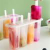 Molde para paletas de 4 tapas para el hogar, molde para paletas de helado para niños, molde para paletas de helado casero DIY