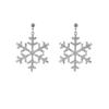 Pendientes de copo de nieve de diamantes de imitación dulces y exquisitos Temperamento de lujo ligero para mujer Diseño de nicho de alto sentido Nueva moda de celebridad de Internet Joyería para las orejas