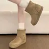 Botas de nieve de peluche que aumentan la altura, estilo Birkenstock, para mujer, 2026, moda, nuevo estilo, invierno, botas grandes de algodón para el noreste, botines