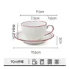 Juego de Vajilla de Cerámica Retro Europea Alta Apariencia Uso Doméstico Tazones de Arroz de Cerámica Pintada Platos para Pasta Tetera Tazas de Té Venta al por Mayor