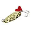 Isca Metal Dourada e Prateada 5cm 7g Formato de Abacaxi Colher Spinner Isca com Anzóis Triplos Atacado Transfronteiriço