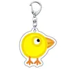 Lindo Merchandising de Animación de Peppa Pig Llavero Acrílico Animal Loro Pato Pollito Colgante para Mochila Regalo