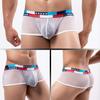 Ropa interior de hombre al por mayor perspectiva de rendimiento malla ultra fina bolsa cintura baja U convexa borde ancho calzoncillo pequeño talla grande E076B