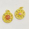 Color conservante oro arena koi Gato de la suerte flor tesoro de la suerte floreciendo rico candado Ruyi cadena de suéter llavero colgante diy