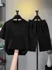 Conjunto de Verano Nuevo 2026 para Niños Moda Casual Manga Corta Shorts Color Sólido Deportivo Conjunto de Dos Piezas Diario Algodón