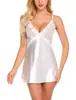 Lencería sexy de comercio exterior europeo y americano, camisón sexy de imitación de seda de hielo con tirantes cruzados en la espalda, conjunto sexy al por mayor desde la fuente