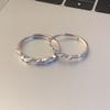Anillo de Pareja Entrelazado de Plata S999 Anillo de Möbius Diseño de Nicho Sentido Anillo Abierto Ajustable
