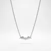 Collar de Acero Inoxidable Transfronterizo Nuevo Estilo Sin Decoloración, Collar con Colgante Geométrico de Estrella Hueca Murciélago de Moda Venta al por Mayor