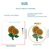 Kit de Materiais para Pingente de Ponto Cruz DIY Feito à Mão, Conjunto Simples para Iniciantes, Conjunto Floral de Seis Peças com Bastidor de Bordado, Exclusivamente para Vendas Transfronteiriças