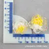 Acessórios de Resina Grampo de Cabelo DIY Cola de Creme Flor Rosa Bicolor Galvanizada Materiais para Capa de Celular Flor de Camélia Tamancos DIY