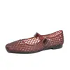 Sandalias Planas Caladas Estilo Transfronterizo, Modernas y Versátiles, Sandalias de Cristal Populares, Transpirables, Simples, Zapatos de Playa Antideslizantes
