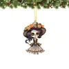 Nuevo producto transfronterizo en stock: Colgantes planos de acrílico de dibujos animados mixtos de Halloween y llaveros de acrílico