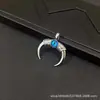 Collar Colgante Ojo del Diablo Cuerno Mitología Antigua Europea y Americana Cadena de Suéter de Venta Caliente Transfronteriza Accesorios de Comercio Exterior Al por Mayor