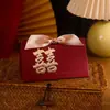 Caixa de Doces 2023 Nova Sacola de Doces de Caqui Caixa de Doces para Casamento Embalagem de Caixa de Presente de Alto Nível Caixa de Doces Suprimentos para Casamento