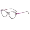 Gafas de marco de metal TR90 con filtro de luz azul, nuevo artículo de comercio exterior, montura de ojo retro de personalidad, espejo plano Ojo de Gato europeo y americano