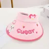Sombrero de sol de dibujos animados lindo con parte superior vacía elástico ajustable de verano para niños y niñas para salir a jugar sombrero de protección solar