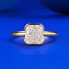 Joyería Mujing Plata S925 Diario Lujo Ligero Pequeño Caramelo 7*7mm Anillo de Diamante Blanco Raydean Moda Joker para Mujer