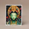 Pintura Thangka de Gemas Farmacéutico Zakiram Vida Pasada y Vida Presente Tara Verde Madre Benmingfo Puede Cambiar Imagen Thangka Re-grabado de la Marea Nacional