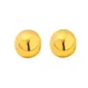 Pendientes Minimalistas Dorados con Forma de Grano Estilo Coreano, Únicos y Sencillos, Brillantes Forma de Grano Ovalado, Versátiles Pendientes para el Día a Día