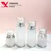 Materiais de Embalagem em Estoque: Frasco a Vácuo Tipo Pump de PP Fosco 30-150ml, Frasco Branco Dispensador de Loção