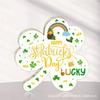 St Transparente de Acrílico de Trébol de Cuatro Hojas Nuevo Producto Transfronterizo. Decoración del Día de San Patricio Bendición Irlandesa Adornos Decorativos