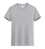 Camiseta de Algodão com Toque de Nuvem para Verão, Gola Redonda, Secagem Rápida, Manga Curta para Homens e Mulheres, Camisa Esportiva Lisa para Publicidade, Logo Impresso Personalizado