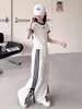 Conjunto de Verano para Niñas, Estilo Delgado, Nuevo Modelo 2026, Conjunto Deportivo de Dos Piezas con Manga Corta y Shorts Estilo Coreano para Niñas Mayores, Elegante Conjunto de Dos Piezas