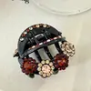 Presilha de Cabelo Viral da Moda para Mulheres, Grampo de Cabelo Flor Completa de Diamante, Garra de Cabelo de Alta Qualidade, Pequena Presilha de Cabelo, Acessório de Cabelo, Novo Modelo 2024