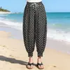 Y2026 Verano Nuevo Estilo Pantalones de Linterna de Seda de Hielo Pantalones Cortos Holgados Delgados Estampados Casuales para Mujer