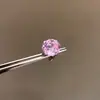 Nuevos pendientes redondos roscados de acero inoxidable con circonita, de moda y versátiles para el uso diario, de lujo ligero con un toque de alta gama