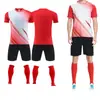 Nuevo conjunto de uniforme de fútbol para niños y adultos, camiseta de manga corta, ropa de entrenamiento para competición estudiantil, camiseta deportiva de secado rápido al por mayor