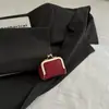 Bolso Compacto Dorado Nuevo y Elegante Anillo de Diamante Joyería Anillo Mini Collar Pendientes Caja de Joyería Cambio de Monedas Bolso de Mujer