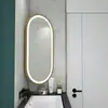 Espelho de Canto para Banheiro, Espelho de Banheiro, Espelho Oval de Parede, Espelho para Banheiro de Hotel, Espelho de Maquiagem, Espelho Retrátil
