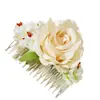 Acessórios Transfronteiriços Europeus e Americanos, Pente de Cabelo e Grampo de Cabelo Doces com Flores Artificiais, Ornamento de Cabelo de Flor Estilo Férias Boêmio com Franjas