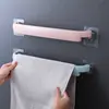 Barra de Toalla sin Taladro para Baño, Toallero Doble Extendido Montado en Pared, Estante de Almacenamiento para Pantuflas de Barra Única para Inodoro
