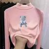 Camiseta Térmica para Niñas de Otoño e Invierno con Mangas Largas y Cuello Semi-Alto, Capa Base para Niños Mayores, Ropa Interior Auto-Calentable Moderna