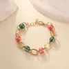 Joyería Transfronteriza Europea y Americana, Pulsera Retro Simple de Cristal Dorado Retorcido de Moda Versátil Estilo Ins Venta al por Mayor en Stock