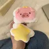 Cara de cerdito estrella linda lavarse la cara impermeable a prueba de humedad pulsera artifacto banda para el pelo de felpa máscara de maquillaje para lavar