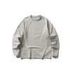 Camiseta retro básica de estilo japonés Rumeng para exteriores, con retazos, moderna, de manga larga, unisex, para otoño, corte holgado, casual y deportiva