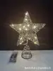 Estrella para la punta del árbol de 10 pulgadas luminosa transfronteriza decoración de árbol de Navidad estrella de cinco puntas de hierro con polvo luminoso fábrica de estrellas para la punta del árbol outlet