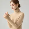 Suéter de cuello alto para mujer 2026 con ribete de volantes, top de punto acanalado ajustado, adecuado para el trabajo, estilo delicado, capa interior para mujer