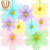 Set de Flores de Abanico de Origami de Disco Floral Estéreo de 9 Piezas Transfronterizo Tema de Decoración de Fiesta Más Vendido en Amazon