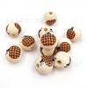 Nuevas cuentas redondas de loto de 16 mm para niños, cuentas de madera decorativas de color alce, copos de nieve de Navidad, accesorios de joyería
