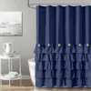 Cortina de Ducha de Encaje Lolita de Amazon Hecha a Medida Baño Estilo Americano Empalme Cortina Divisoria de Baño Cortina de Ventana Artesanal Venta al por Mayor