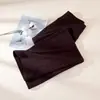 Calças Leggings de Lã Yunduo Femininas 2025 Novas Quentes Retas de Pernas Largas Outono e Inverno Aumentadas à Prova de Frio Calças de Cintura Alta