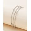 Ins Diseño de Nicho Tobillera Plegable de Perla para Mujer Venta al por Mayor Simple Estilo Frío Joyería de Metal y Perla Tendencia al por Mayor