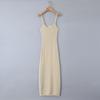 Vestido Sexy de Menina Quente Mauhair Fofo com Cinto de Quadril Estilo Europeu e Americano Feminino Relação Figura Cintura-Quadril Vestido Longo Elegante