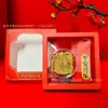 Pegatina de teléfono dorada Año Nuevo del Cordero, oro puro 999 con adhesivo, símbolo de dinero, regalo promocional para tienda de oro, venta al por mayor personalizada