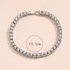 Europa y Estados Unidos moda nueva transfronteriza lujo ligero estilo frío pulsera de una fila con diamantes de imitación pulsera de personalidad y temperamento para mujer joyería al por mayor