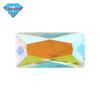 Huagang gem retangular ângulo reto banhado AB zircão pedra nua fundo pontiagudo carro flor artificial CZ broca Hao anel de pedra atacado